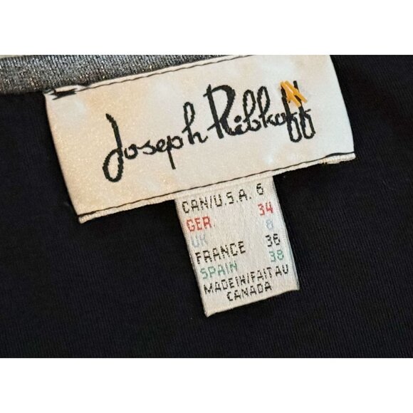 Vintage JOSEPH RIBKOFF Metallic Silver Puff Sleeve 90s 00s Y2K Top Shirt Size Sm - Picture 5 of 8